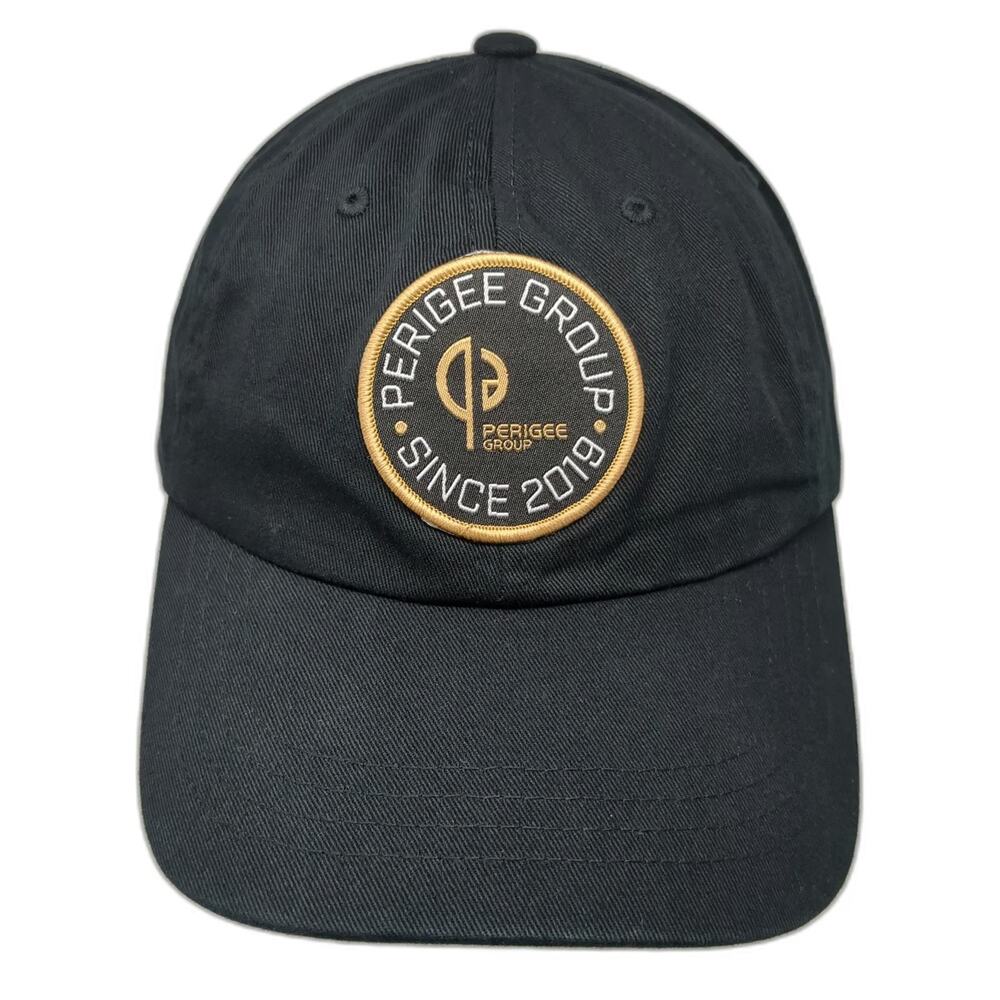 Yupoong Baseball Cap Black One Size Perigee Group Patch Hat Slideback Cotton